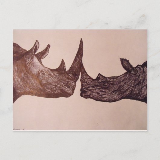 Rhino Briefkaart (Voorkant)