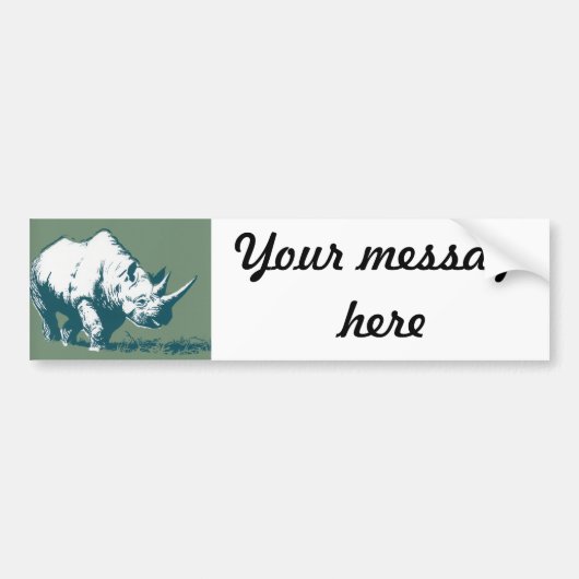 Rhino Bumpersticker (Voorkant)