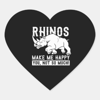 Rhino Funny Gift Idea Animal Rights Achyderm Hart Sticker