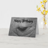 Rhino, gelukkige verjaardag kaart (Gele Bloem)