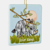 Rhino Hiding Keramisch Ornament (Rechts)