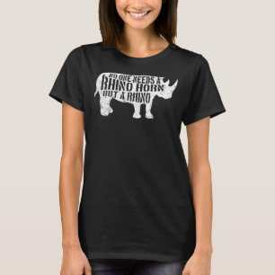 Rhino Horn Rhinoceros Animal Wildlife Lover Safari T-shirt