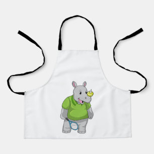 Rhino in Tennis met Tennis-bal Schort