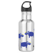 Rhino Kid Rhinoceros Bouteille d'eau avec le nom (Devant)