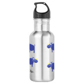 Rhino Kid Rhinoceros Bouteille d'eau avec le nom (Dos)