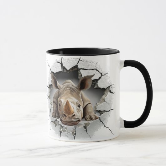 Rhino komt uit grot mok (Rechts)