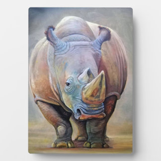 Rhino Lovers | Art Cute Rhino Portret Print Fotoplaat