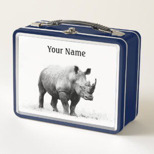 Rhino Lunch Box - Safari Tin personnalisé