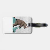 Rhino op Moped Bagagelabel (Achterkant horizontaal)