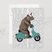 Rhino op Moped Briefkaart (Voorkant / Achterkant)