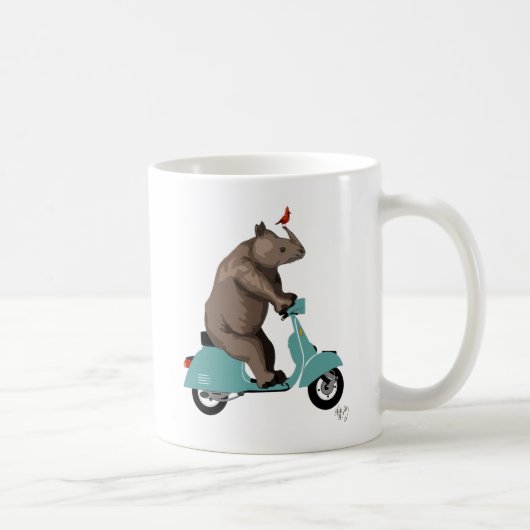 Rhino op Moped Koffiemok (Rechts)