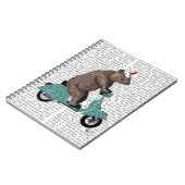 Rhino op Moped Notitieboek (Linkerzijde)