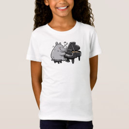 Rhino Playing Piano T-shirt