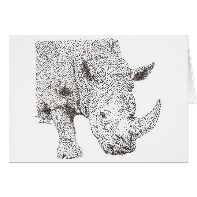 Rhino Pointillism (Voorkant Horizontaal)