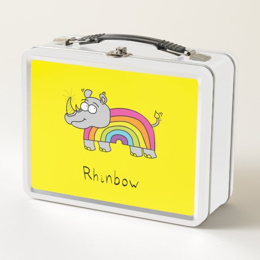 Rhino Rainbow Cute Kinder Rhinoceros (Voorkant)
