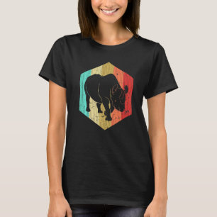 Rhino Retro Rhino Silhouette Animal 80 s 9 T-shirt