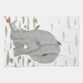 Rhino, Rhinoceros, Afrika, Dierlijk, Wild Theedoek (Horizontaal)