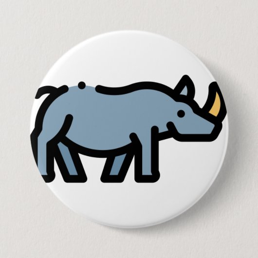 Rhino Ronde Button 7,6 Cm (Voorkant)
