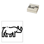 Rhino Rubberstempel (Gestempeld)