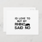 RHINO SAID NO BRIEFKAART (Voorkant / Achterkant)