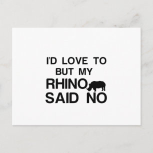 RHINO SAID NO BRIEFKAART