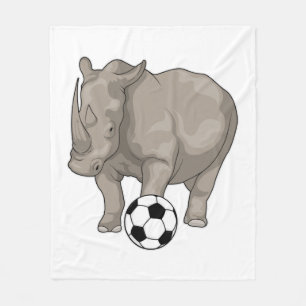 Rhino Soccer Soccer Fleece Deken