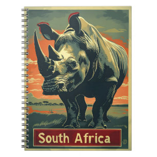 Rhino Zuid-Afrika Vintage Notitieboek