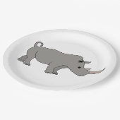 Rhinoceros Afrika Dier Papieren Bordje (Gekanteld)