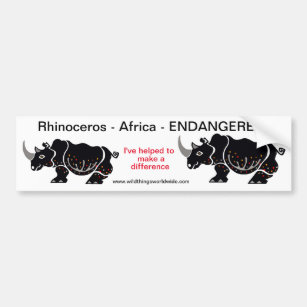 Rhinoceros - autocollant pare-chocs
