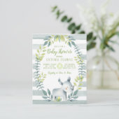 Rhinoceros Baby Shower Invitations (Debout devant)