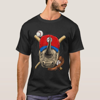 Rhinoceros Baseball Rhinoceros Lovers Baseball Pla T-shirt