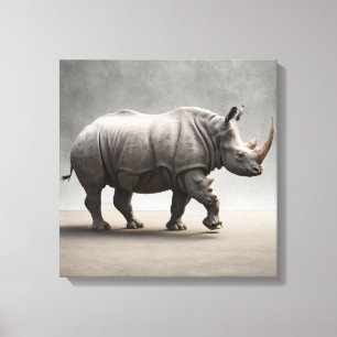 Rhinoceros Canvas Afdruk