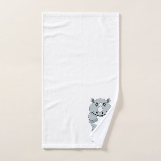 Rhinoceros Design Monogrammed (Serviette à main)