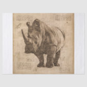  Rhinoceros Drawing Tissuepapier (Voorkant)