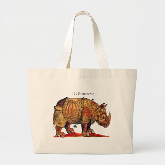 Rhinoceros Durer Renaissance de couleur sur Sac fo (Devant)