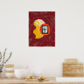 Rhinoceros Éviter les conflits Poster Mur Art (Cuisine)