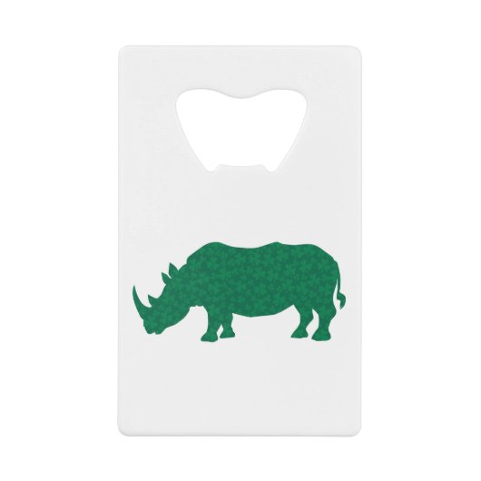 Rhinocéros fait de trèfles (Devant)