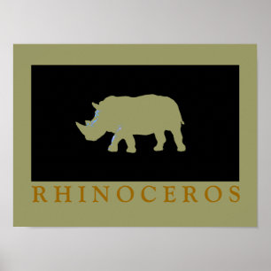 Rhinoceros idée de décoration imprimée