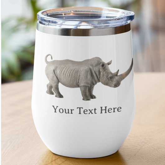 Rhinoceros Illustration Rhino message personnalisé