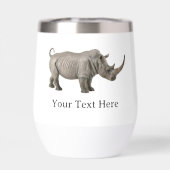 Rhinoceros Illustration Rhino message personnalisé (Arrière)