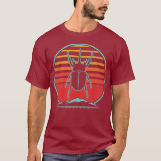 Rhinoceros Kever Lover Retro jaren 80 Stijl T-shirt
