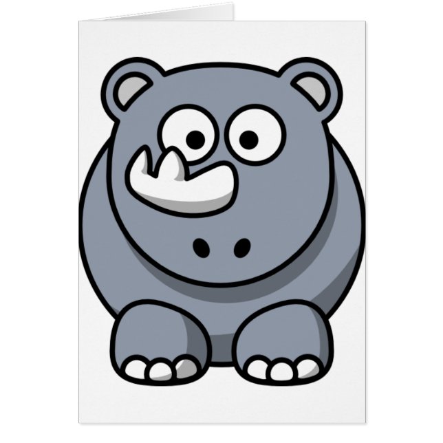 Rhinocéros mignon de bande dessinée (Devant)
