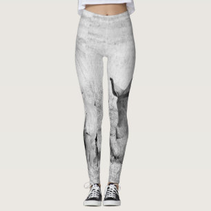 Rhinocéros mignons en Afrique leggings