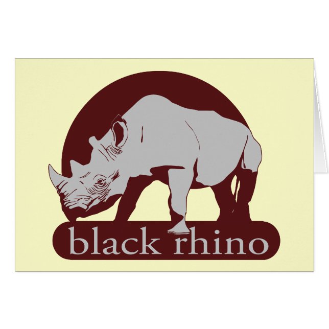 rhinocéros noir (Devant horizontal)