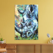 Rhinocéros noir paissant dans la savane Impression (Insitu(Salon))