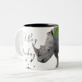 Rhinoceros Oh Garçon Lundi Mug (Devant gauche)
