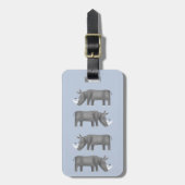 Rhinoceros Personalized Bagagelabel (Voorkant verticaal)