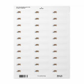 Rhinoceros Psychedelic Zebra Pattern Etiket (Full Sheet)