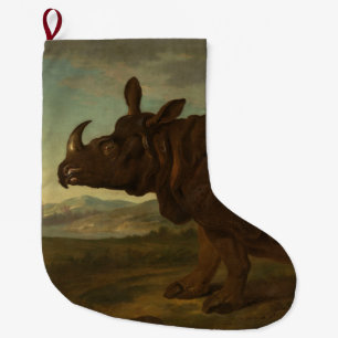 Rhinoceros (Rhino) (Wilde Dier) (door J.B. Oudry) Grote Kerstsok