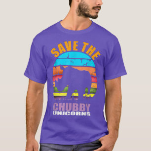 Rhinoceros Rhinos zijn Chubby Unicorns Funny Gezeg T-shirt